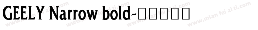 GEELY Narrow bold字体转换